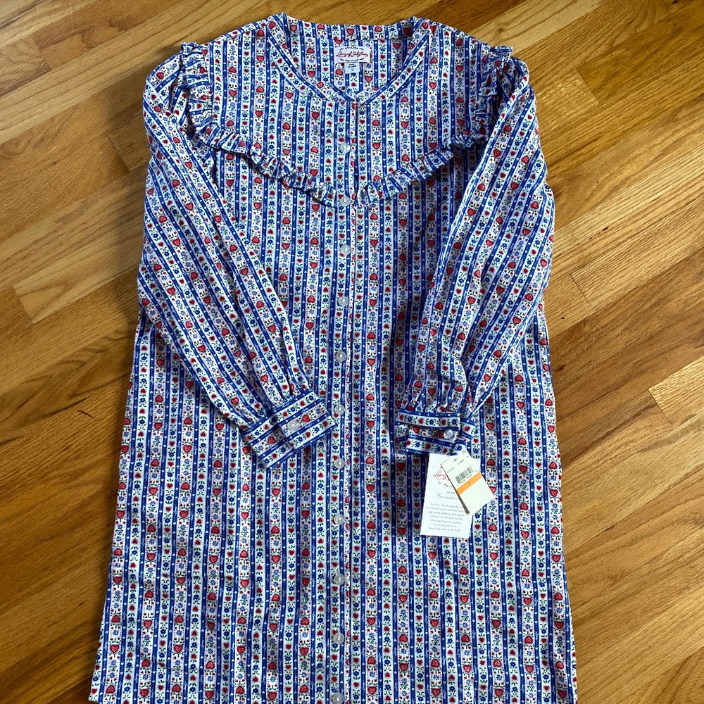Lanz of Salzburg BLUE TYROLEAN WOMENS NIGHTSHIRT